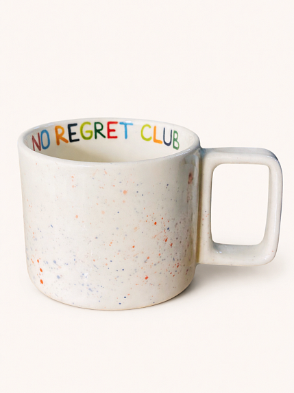 Кружка ручной работы «No regret club», керамика, 350 мл, фото 1.