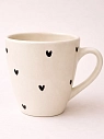 Кружка ручной работы Мария Гордеева Котик с сердечками, белая, керамика, 350 мл, превью фото 3