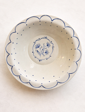 Тарелка ручной работы глубокая от Tree House  "Цветок", керамика, 18 см