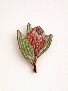 Брошь ручной работы «Протея», Partala ceramics