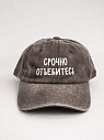 Кепка Феисм «Срочно отъе*итесь», серо-коричневая, превью фото 1