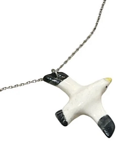 Подвеска ручной работы Мария Гордеева «Чайка», на цепочке, керамика