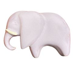 Брошь керамическая «Сиреневый слон»