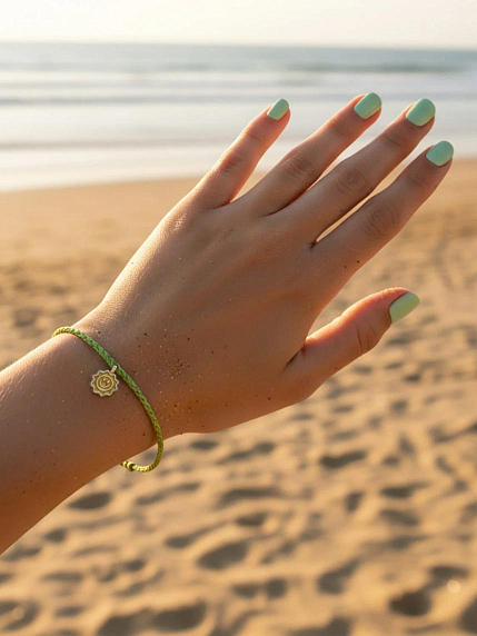 Браслет WAF WAF «Солнце», зеленый, фото 2.