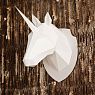 Набор для склейки головы единорога Polygonal Paper, белый, превью фото 3