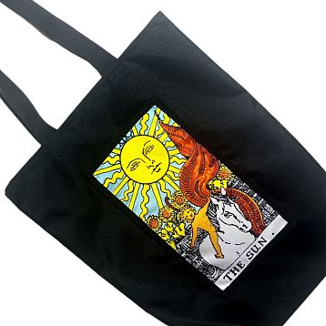 Сумка шоппер «Таро. Солнце», чёрный, фото 2.