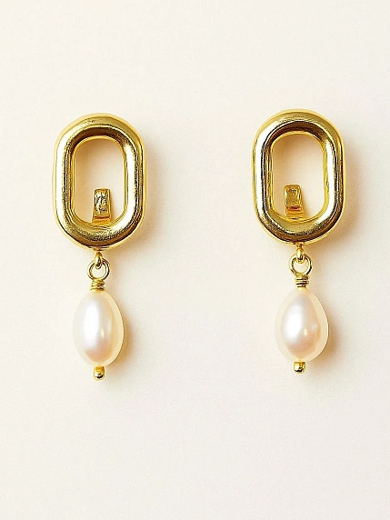 Серьги-конго «Diva» с подвесками из жемчуга, фото 1.