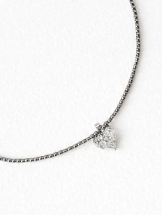 Чокер Бур.Мур с сердечком, гематит, горный хрусталь