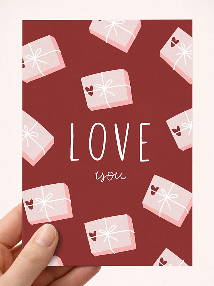 Открытка DARI DARI «Love you», А6, фото 1.