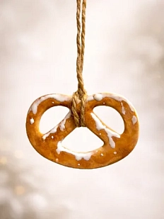 Ёлочная игрушка Elizabeth Madar «Крендель», 6 см, керамика