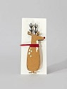 Бирка для подарка ВОЕ «Олень в шарфе», на прищепке, 7 см, превью фото 1