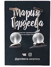 Составные серьги Мария Гордеева на планке, ювелирная сталь