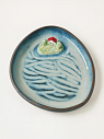 Тарелка с фигуркой внутри Голубое море, чёрная, керамика, 14 см, превью фото 2