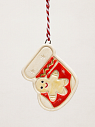 Игрушка на ёлку «Новогодний носок», керамика, превью фото 1