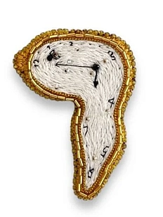 Брошь ручной работы «Time», бисер