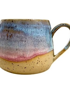 Кружка ручной работы «Капелька», розово-голубая, керамика, 250 мл