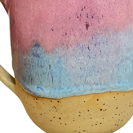 Кружка ручной работы Рассвет «Рассвет», розовая, керамика, 600 мл, фото 2.