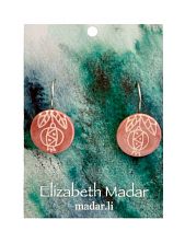 Серьги Чертополох, керамика, розовые