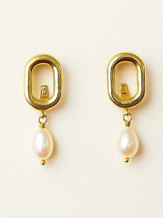 Серьги-конго «Diva» с подвесками из жемчуга