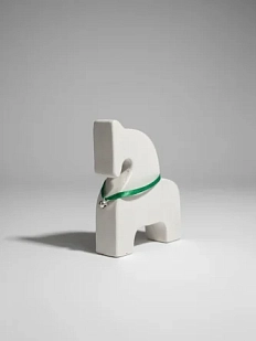 Гипсовая статуэтка Легенда о розе «Лошадка», белая, 9 см