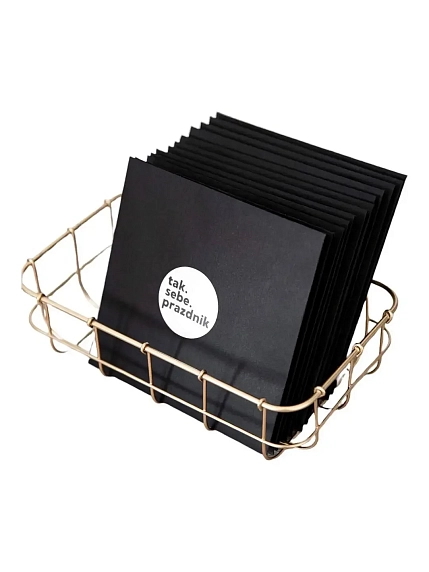 Бумажная гирлянда из букв Tak.sebe.prazdnik «ХОЧУ БЫТЬ ВСЕГДА ВЛЮБЛЁННЫМ», чёрная, картон, 240 г/м², фото 2.