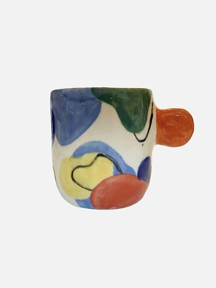 Кружка ручной работы с абстрактным принтом, керамика, разноцветная, 300 мл, фото 2.