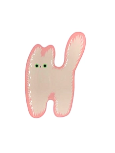 3Д Стикер на телефон «Тревожный котик Снежок», объёмный