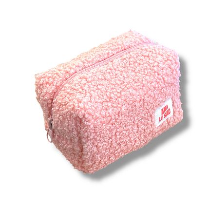 Косметичка ручной работы «Bebesss», розовая, барашек, фото 3.