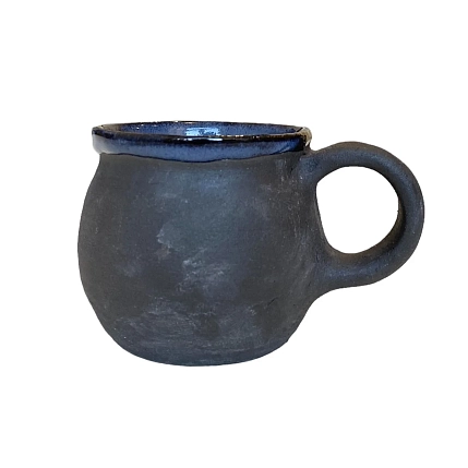 Кружка ручной работы «Луна», тёмно-синяя, керамика, 200 мл, фото 2.