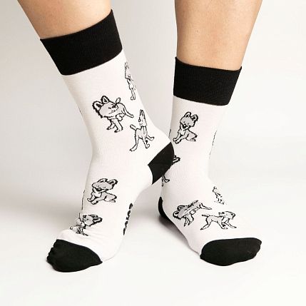 Носки «Стая Маугли», р-р 38-41, белые, фото 1.