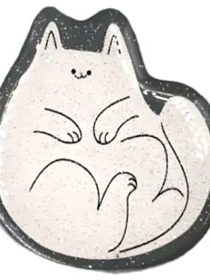 3Д Стикер на телефон с глиттером «Кот», объёмный