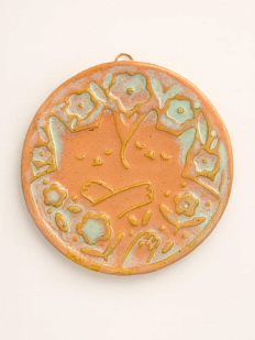 Керамический изразец «Котики», румянец