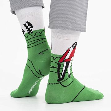 Носки «На сенокосе», р-р 38-41, зелёные, фото 2.