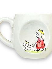 Кружка ручной работы Мальчик с собачкой на прогулке, керамика, 300 мл