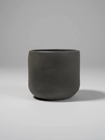 Стакан ручной работы Идеальное совпадение с надписью «Slow living», коричневый, керамика, 350 мл, фото 3.