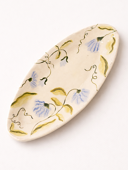 Тарелка ручной работы Yellowscoop «Колокольчики», керамика, 23 см, фото 1.