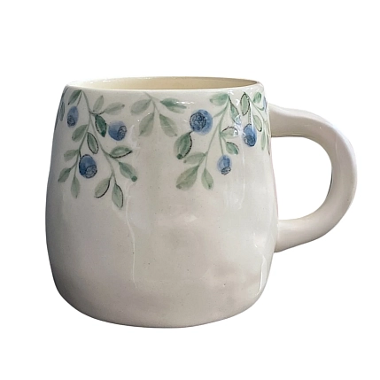 Кружка ручной работы Верба керамика бочонок «Черника», керамика, 300 мл, фото 2.