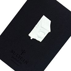 Брошь ручной работы Bulygin «Брейгель», белая, фарфор