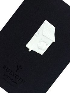 Брошь ручной работы Bulygin «Брейгель», белая, фарфор