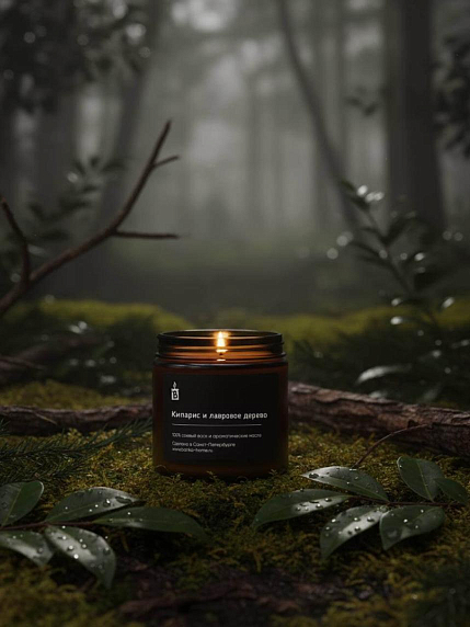 Свеча «Кипарис и лавровое дерево», фото 2.