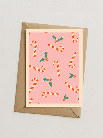 Открытка ретро на Новый год «Леденцы», фото 1.