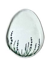 Блюдце ручной работы Верба керамика Колокольчики, керамика, 14 см