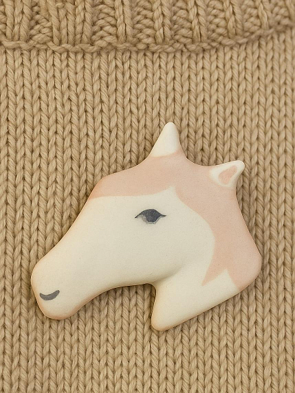 Брошь ручной работы «Лошадь», фото 4.