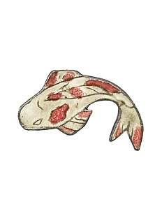 Брошь Керемет «Карп кои», керамика