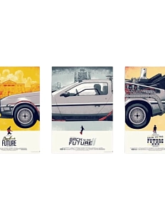 Набор из 3 кинопостеров «Назад в будущее/Триптих»