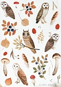 Стикерпак «Совы в осеннем лесу», превью фото 1