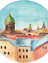 3D Стикер на телефон «Возвращайся. Питер», объёмный, худ. Мария Макарова