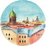 3D Стикер на телефон «Возвращайся. Питер», объёмный, худ. Мария Макарова, превью фото 1
