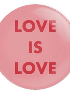 Закатной значок «Love is love», металл, 25 мм