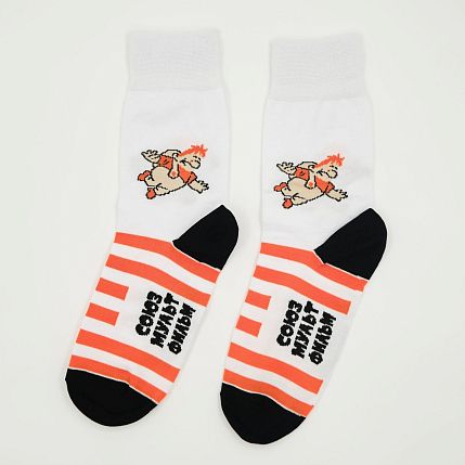 Носки «В меру упитанный мужчина», р-р 42-46, белые, фото 3.